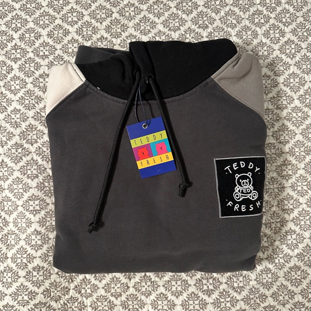 Teddy Fresh Color Block Hoodie 1.0 (Grey) XS (Unisex)
